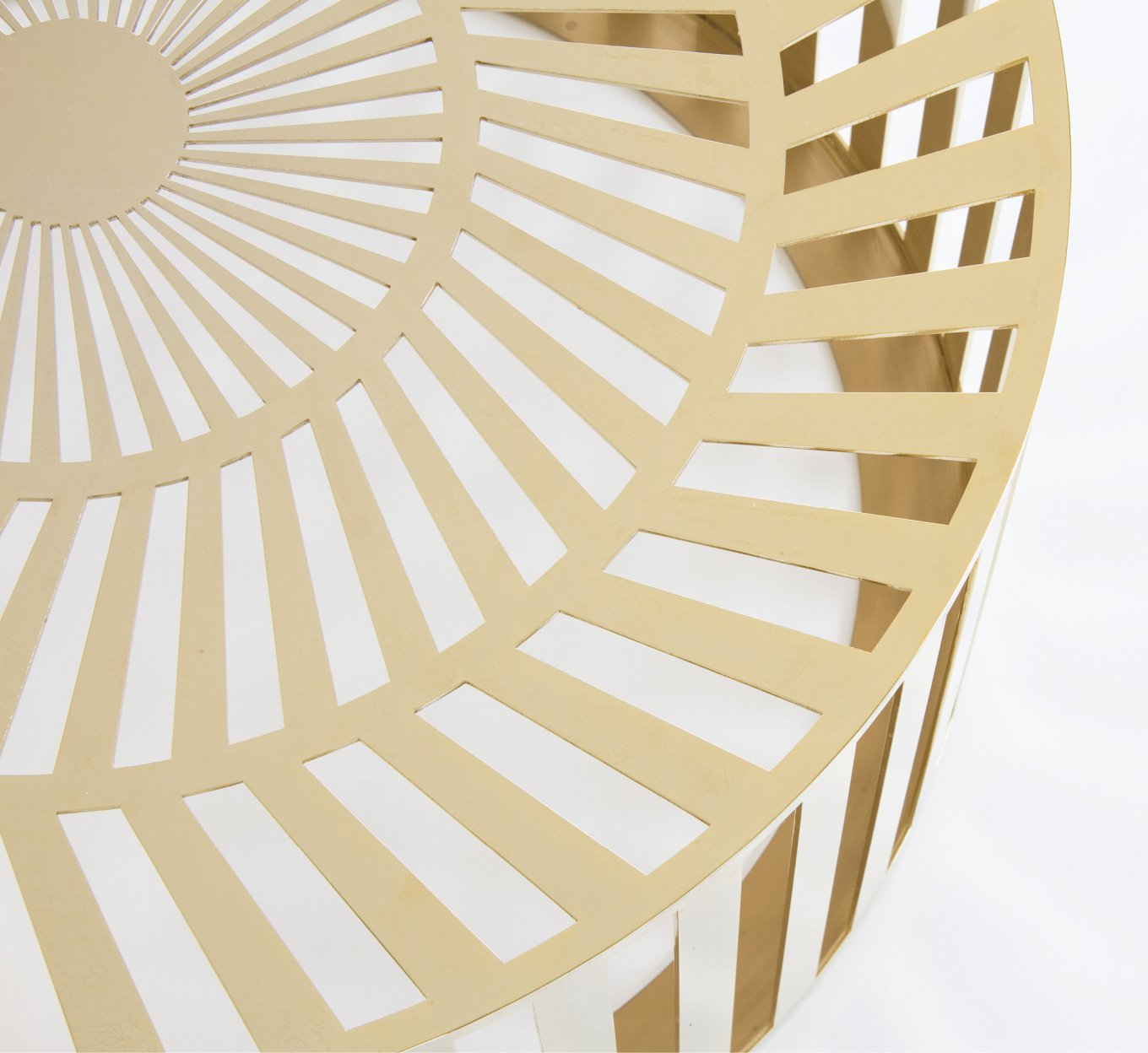 studio catoir collection design round gold metal low table elica 3