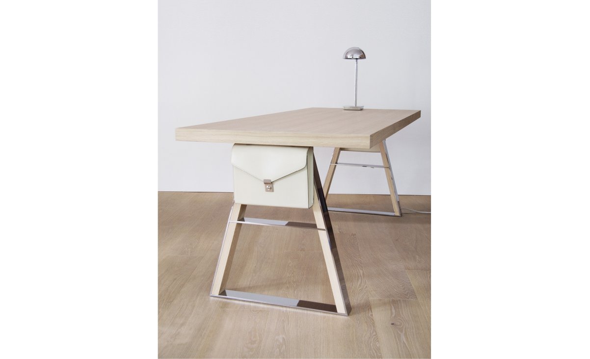 studio catoir collection design wood leather writting desk alessandro 1